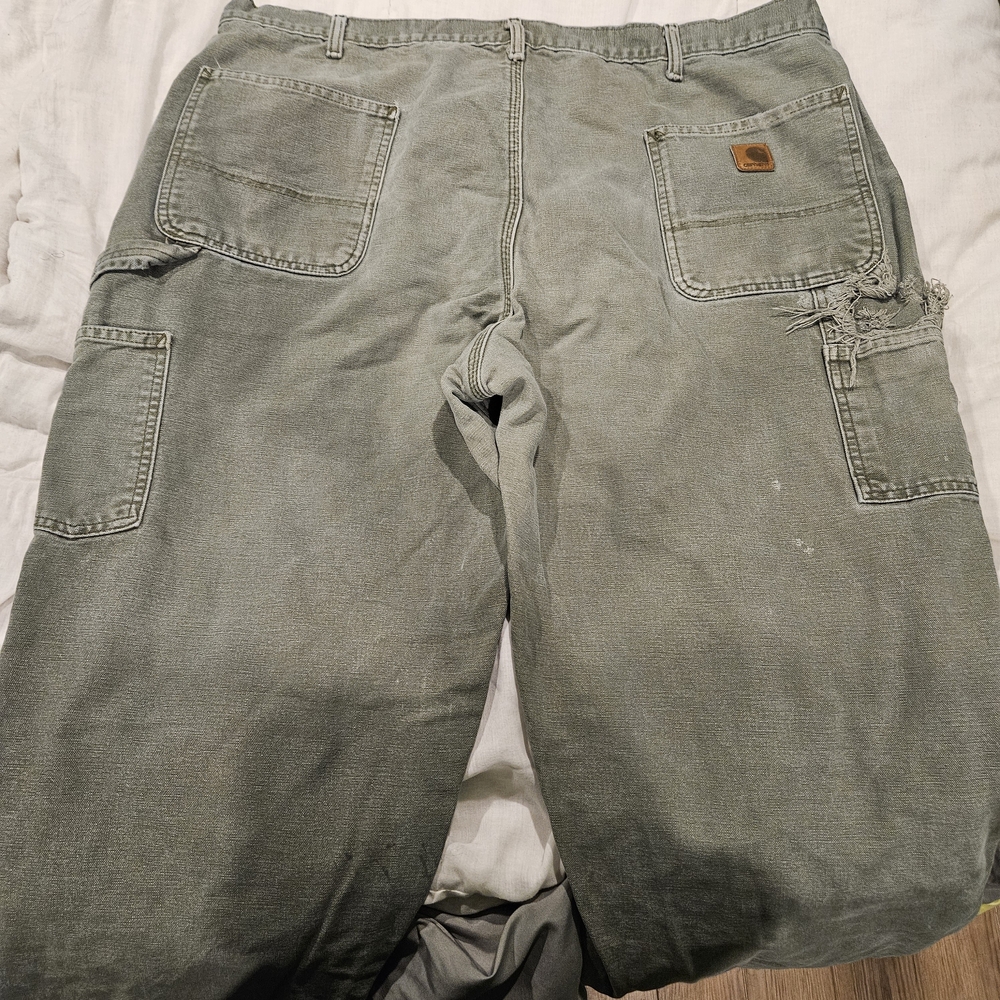 Carhatt Men's Heavyweight Green Work Pants Size 44